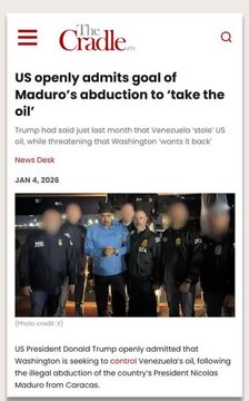 Inamin ng Estados Unidos ang Tunay na Layunin ng Pagdukot kay Maduro: “Pang-aagaw ng Langis”