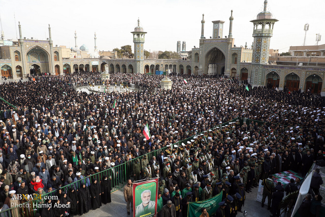 پیکر ۲ شهید مدافع امنیت در قم تشییع شد + تصویر