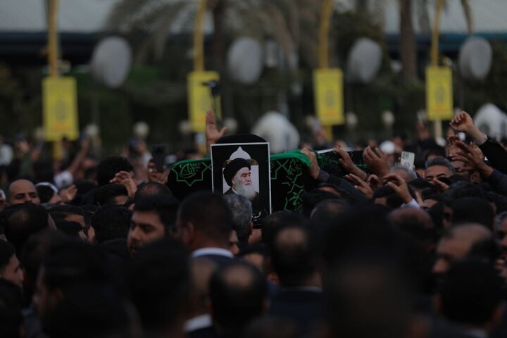 تصاویر | مراسم تشییع جنازه سید هادی سیستانی در کربلا