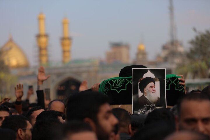 تصاویر | مراسم تشییع جنازه سید هادی سیستانی در کربلا