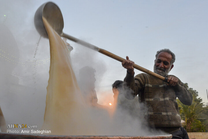 Photos: Cooking 20 tons of Samano in Imamzadeh Sayyed Alaeddin Shiraz