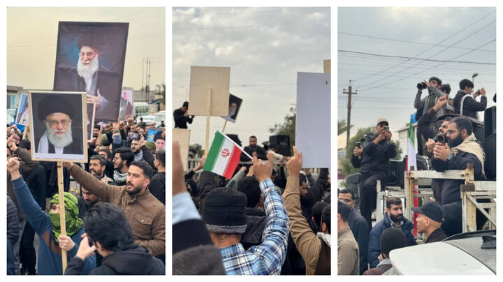 ویدیو | تجمع در بغداد در حمایت از ایران و رهبر انقلاب
