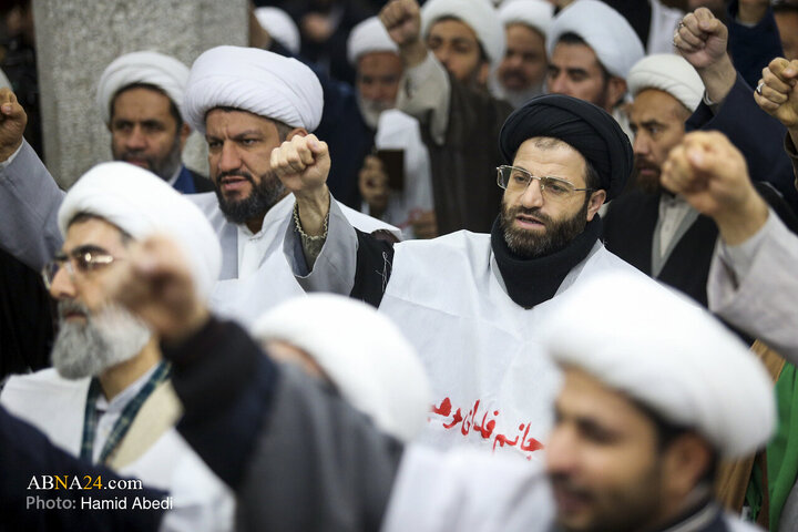 Photos: Gathering of Seminary Students Condemning Insults to Qur’an, Islamic Sanctities in Qom