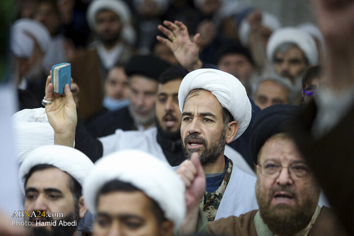 Photos: Gathering of Seminary Students Condemning Insults to Qur’an, Islamic Sanctities in Qom