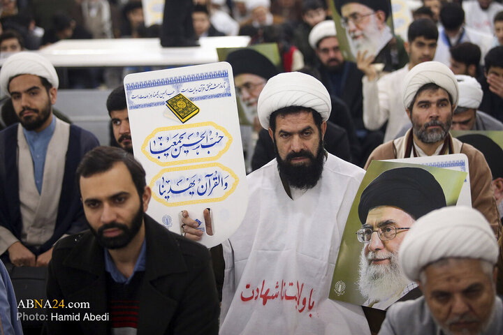 Photos: Gathering of Seminary Students Condemning Insults to Qur’an, Islamic Sanctities in Qom