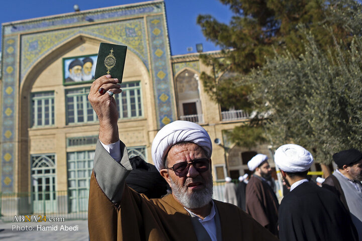 Photos: Gathering of Seminary Students Condemning Insults to Qur’an, Islamic Sanctities in Qom