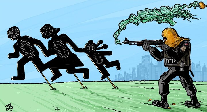 Cartoon: Hunting the migrants