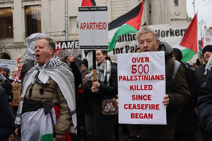 Informe fotográfico | Poderosa solidaridad con el pueblo palestino en Dublín, Irlanda