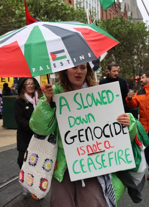 Informe fotográfico | Poderosa solidaridad con el pueblo palestino en Dublín, Irlanda