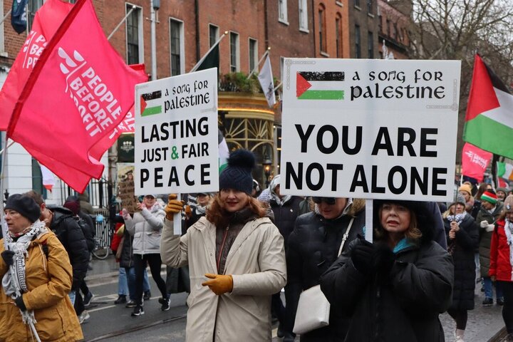 Informe fotográfico | Poderosa solidaridad con el pueblo palestino en Dublín, Irlanda