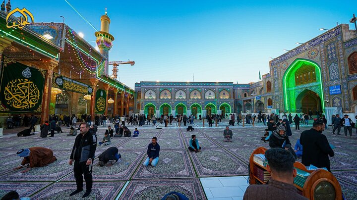 Informe fotográfico | Imágenes del santuario sereno de los Imames Kazim y Yawad (PB) en el atardecer del miércoles, 28 de enero de 2026