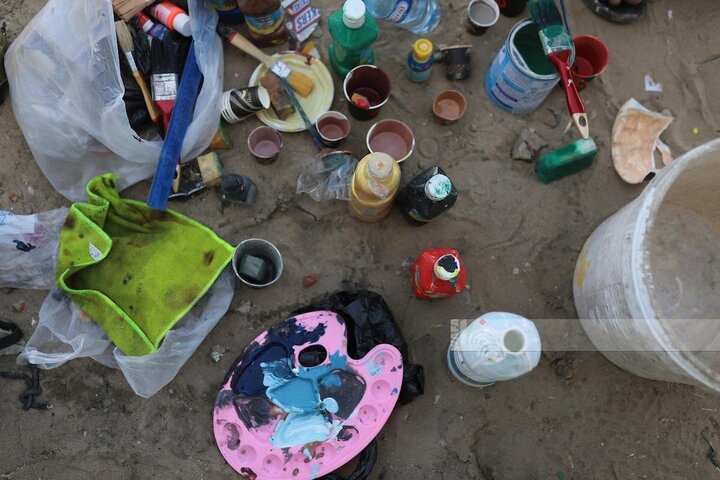 Informe fotográfico | Artistas de Gaza y pintura de esperanza sobre las ruinas