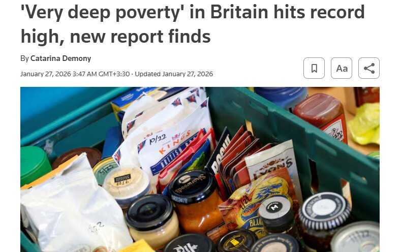 فقر در بریتانیا رکورد زد