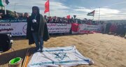 Moroccans protest near Algerian border against Israeli flag raising