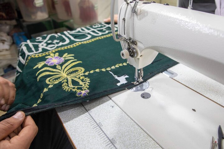 صيانة وترميم المجموعة الثانية من المنسوجات التابعة للعتبة العسكرية المقدسة