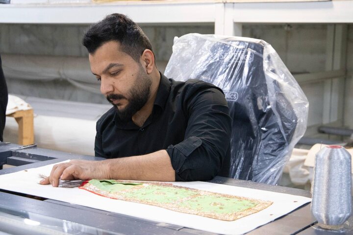 صيانة وترميم المجموعة الثانية من المنسوجات التابعة للعتبة العسكرية المقدسة