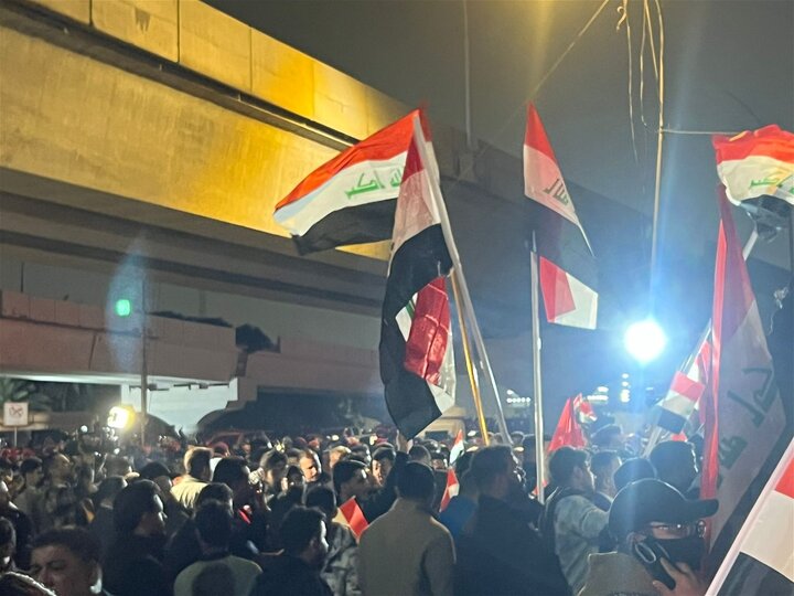 تقرير مصور/ احتجاجات لليوم الثاني ببغداد على تدخل ترامب في العراق