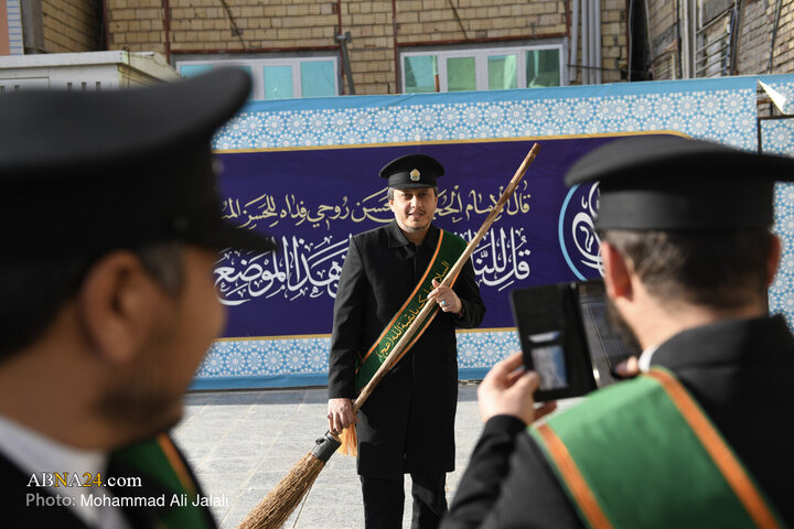 Informe fotográfico | Ceremonia de barrido por los servidores de la Mezquita Sagrada de Jamkaran