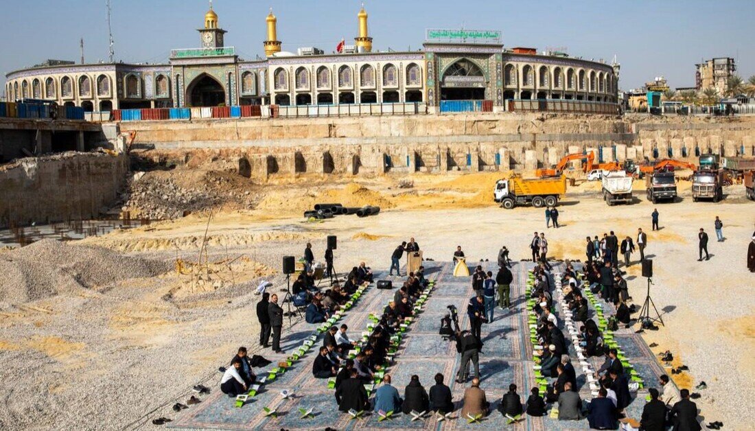 إقامة محفل قرآني لخدام الإمام الحسين (ع) على التربة المخصّصة لصحن الإمام الحسن(ع)