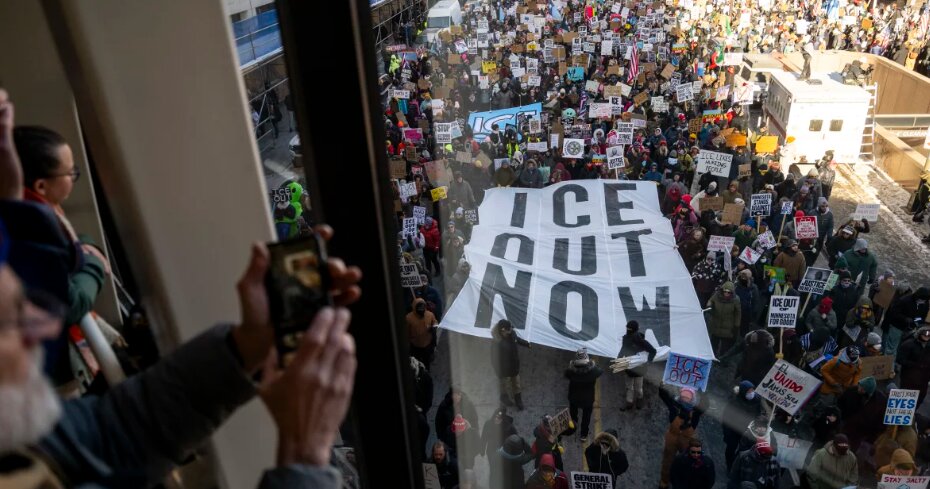 تداوم اعتراضات گسترده در مینیاپولیس آمریکا + ویدیو