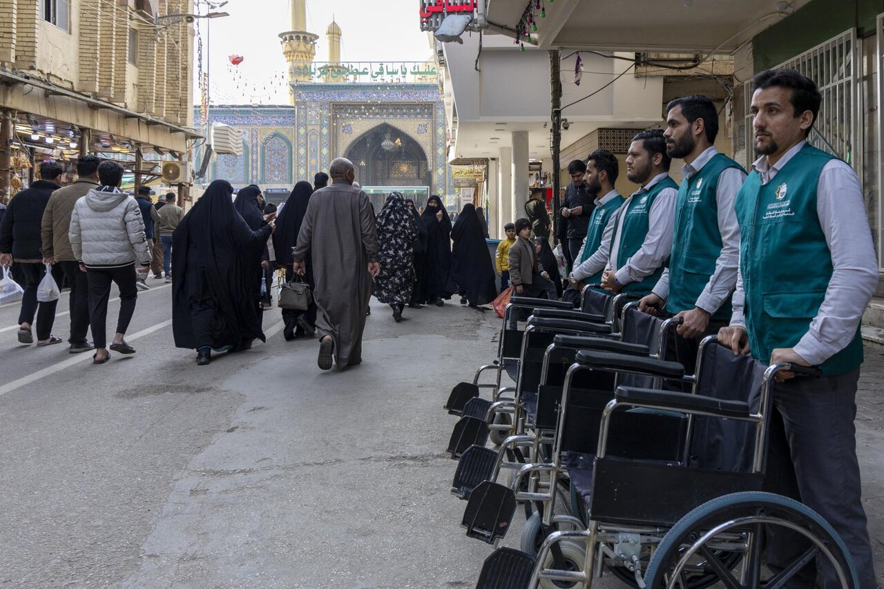 Security Division at Al-Abbas shrine provides services for people with special needs during Ziyarat ceremonies