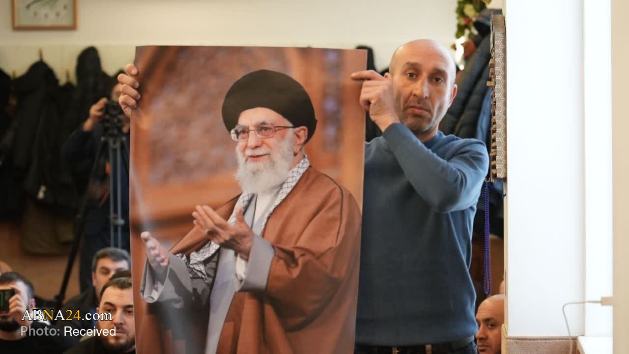 مسکو؛ برگزاری مراسم تجدید میثاق با رهبر معظم انقلاب و حمایت از ملت ایران + تصاویر