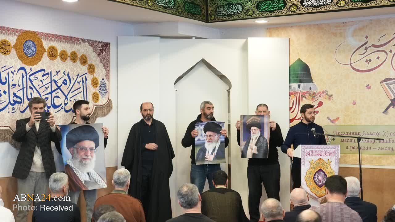 مسکو؛ برگزاری مراسم تجدید میثاق با رهبر معظم انقلاب و حمایت از ملت ایران + تصاویر