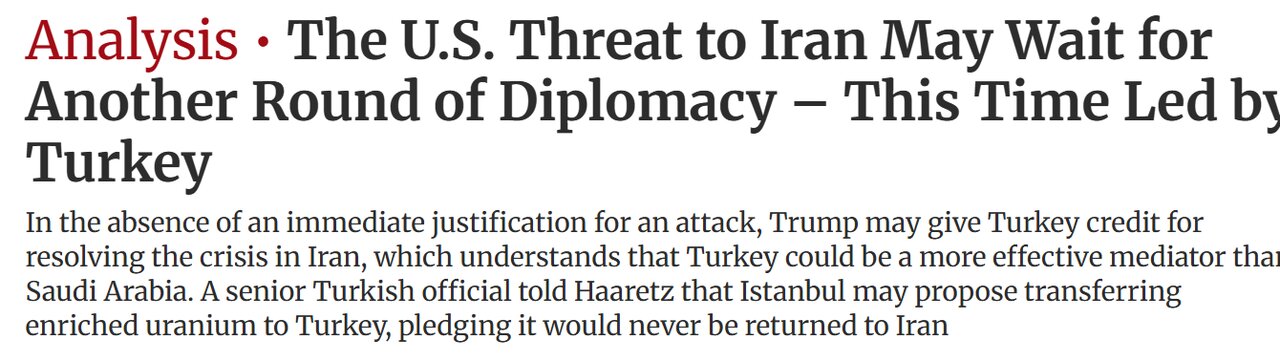 روزنامۀ اسرائیلی: »ترکیه« میانجی اصلی در دور جدید دیپلماسی ایران-آمریکا