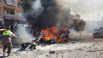 ویدیو | حمله پهپاد اسرائیلی به یک خودرو در لبنان