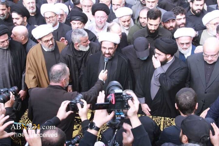 تصاویر | مراسم تشییع پدر شهید سیدحسن نصرالله برگزار شد