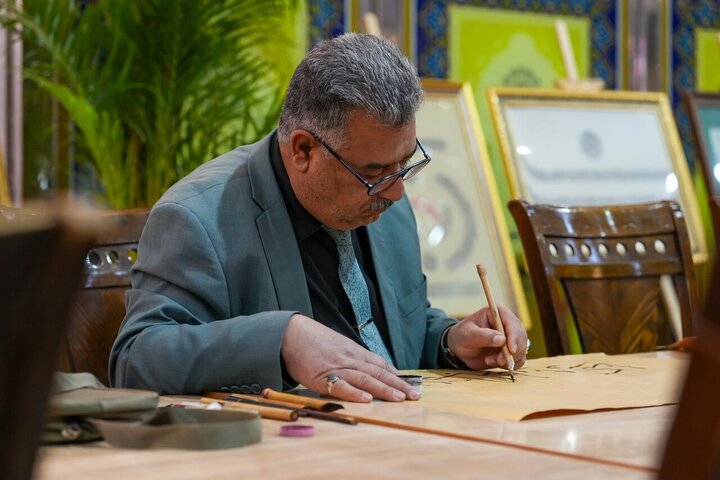 تقرير مصور/ معرض خطوط اسلامية بالعتبة العسكرية المقدسة خلال مهرجان خاتم الأوصياء في سامراء