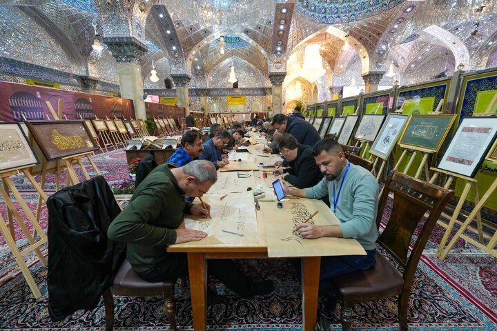 تقرير مصور/ معرض خطوط اسلامية بالعتبة العسكرية المقدسة خلال مهرجان خاتم الأوصياء في سامراء