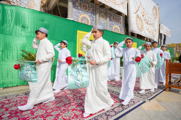 تقرير مصور/ أطفال نور الهادي يحتفلون بذكرى مولد الإمام المهدي في حرم الإمامين العسكريين