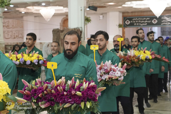 گل‌آرایی حرم حضرت معصومه(س) در آستانۀ ماه شعبان