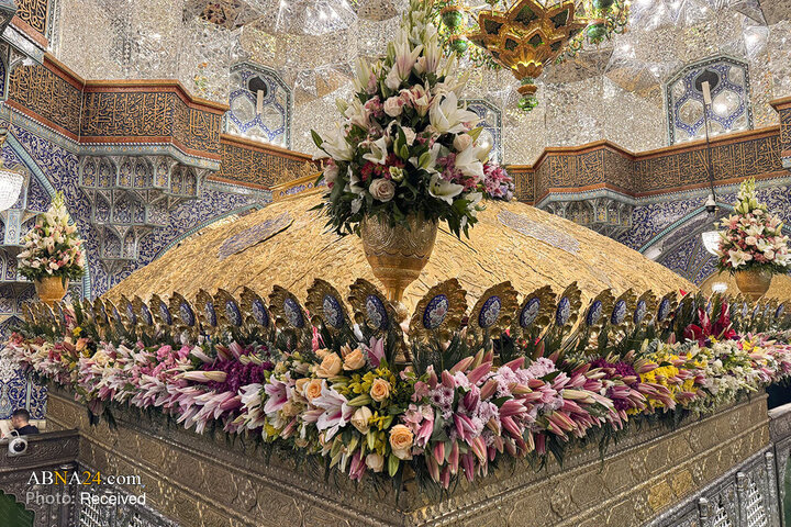 گل‌آرایی حرم حضرت معصومه(س) در آستانۀ ماه شعبان