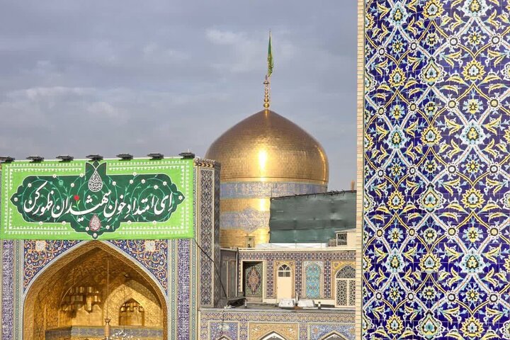 Photos: Installation of Special Mid‑Sha’ban Celebration Banners at Courtyards of Imam Reza Shrine