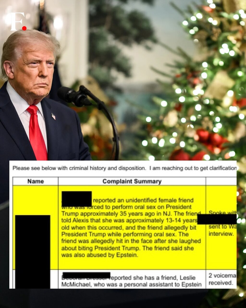 Doz li dijî Trump: Wezareta Edaletê ya Amerîkayê (DOJ) eşkere kir ku Trampî li keçikeke 13 salî destdirêjî kiriye