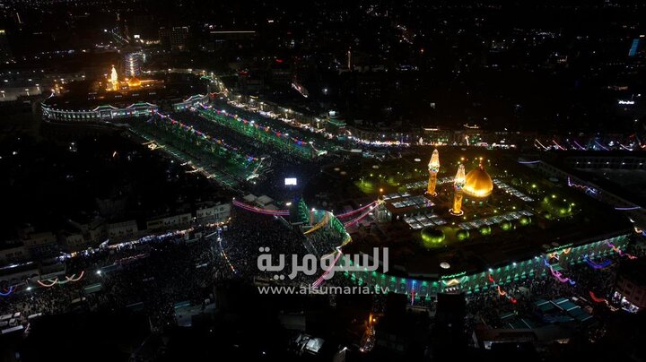 تقرير مصور/ أجواء ليلة النصف من شهر شعبان المبارك بين حرمي الإمام الحسين(ع) وأخيه العباس(ع)