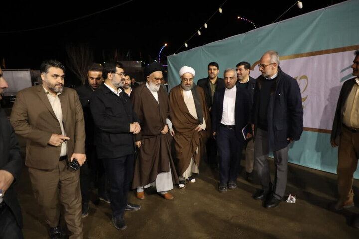 بازدید آیت‌الله سعیدی از موکب‌های طریق المهدی در شب نیمه شعبان