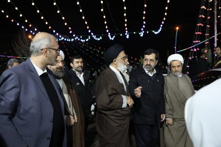 بازدید آیت‌الله سعیدی از موکب‌های طریق المهدی در شب نیمه شعبان