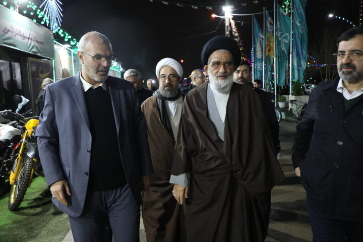 بازدید آیت‌الله سعیدی از موکب‌های طریق المهدی در شب نیمه شعبان