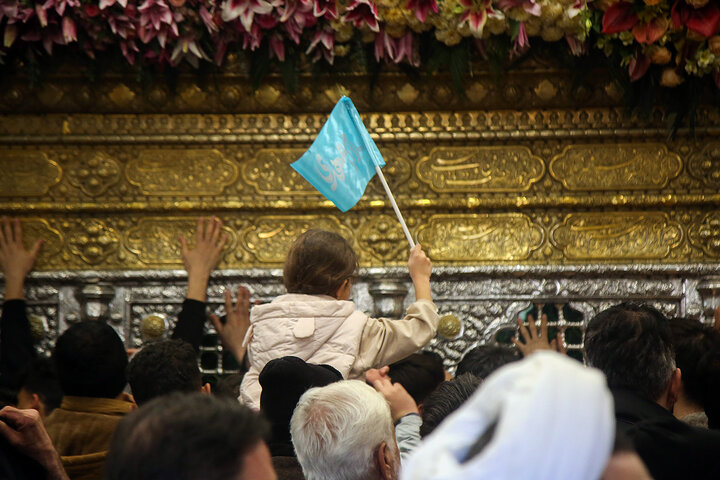 حال و هوای زیبای حرم بانوی کرامت در سالروز ولادت امام زمان(عج)