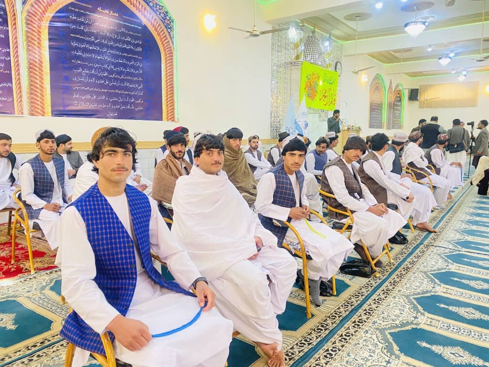 ۳۳ زوج جوان در مسجد جامع محمدی شهرستان گِرِشک افغانستان به خانه بخت رفتند