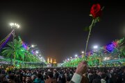 Crowds of visitors celebrate eve of 15th of Sha'ban and birth of Imam Al-Mahdi in Karbala (+Photos)
