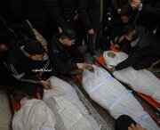 Photos: Farewell to 20 martyrs who rose since dawn yesterday in Khan Younis, Gaza