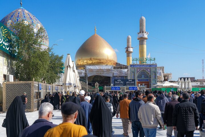 Raporê wêneyên | Beşdariya milyonî ya ziyaretvanan li dergaha Îmamên Eskerî (s.x) bi mebesta rojdayîna Îmamê Zemanê (Mehdî)(a.c...f)