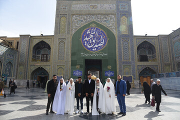جشن ازدواج ۳۱۳ زوج بسیجی در مشهد