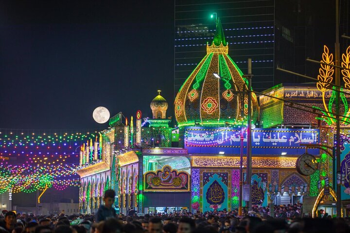 Informe fotográfico | Ambiente de la víspera del 15 de Sha'ban en el Maqam del Imam Al-Mahdi (que Dios apresure su santa reaparición)