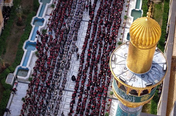 تقرير مصور/ حفل تخرج برعاية العتبة العلوية لـ 9 آلاف طالب وطالبة في صحن السيدة فاطمة (ع)