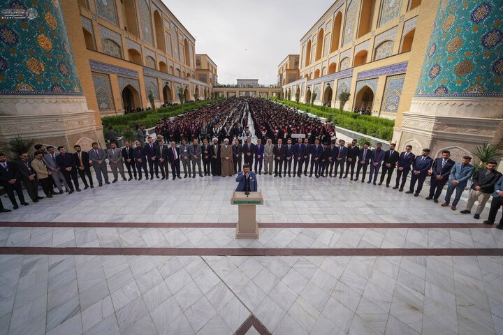 Informe fotográfico | El Santuario de Al-Alawi acoge ceremonia de graduación para 9.000 estudiantes en el patio de Lady Fatima